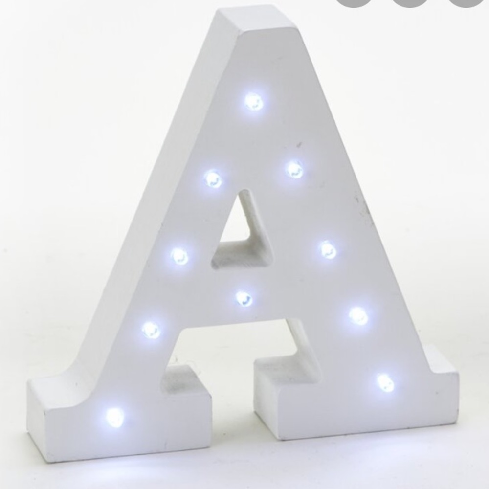 Wooden LED freestanding letter A ❤️